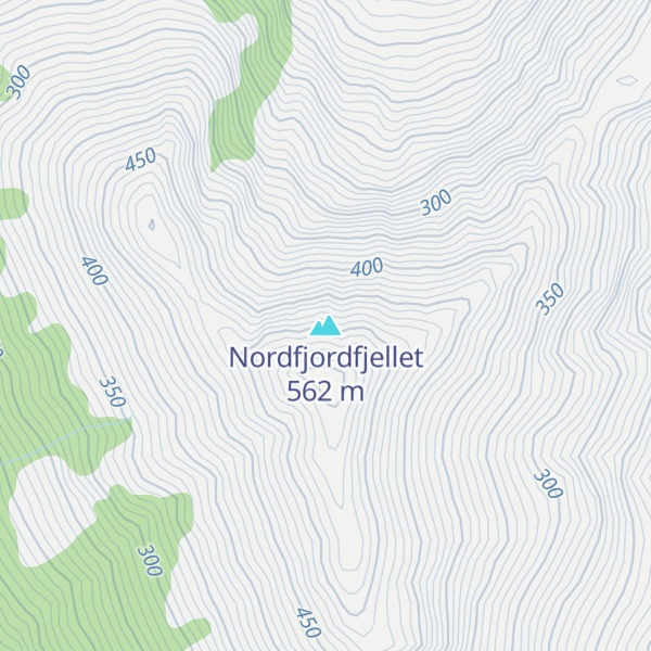 Map of Nordfjordfjellet