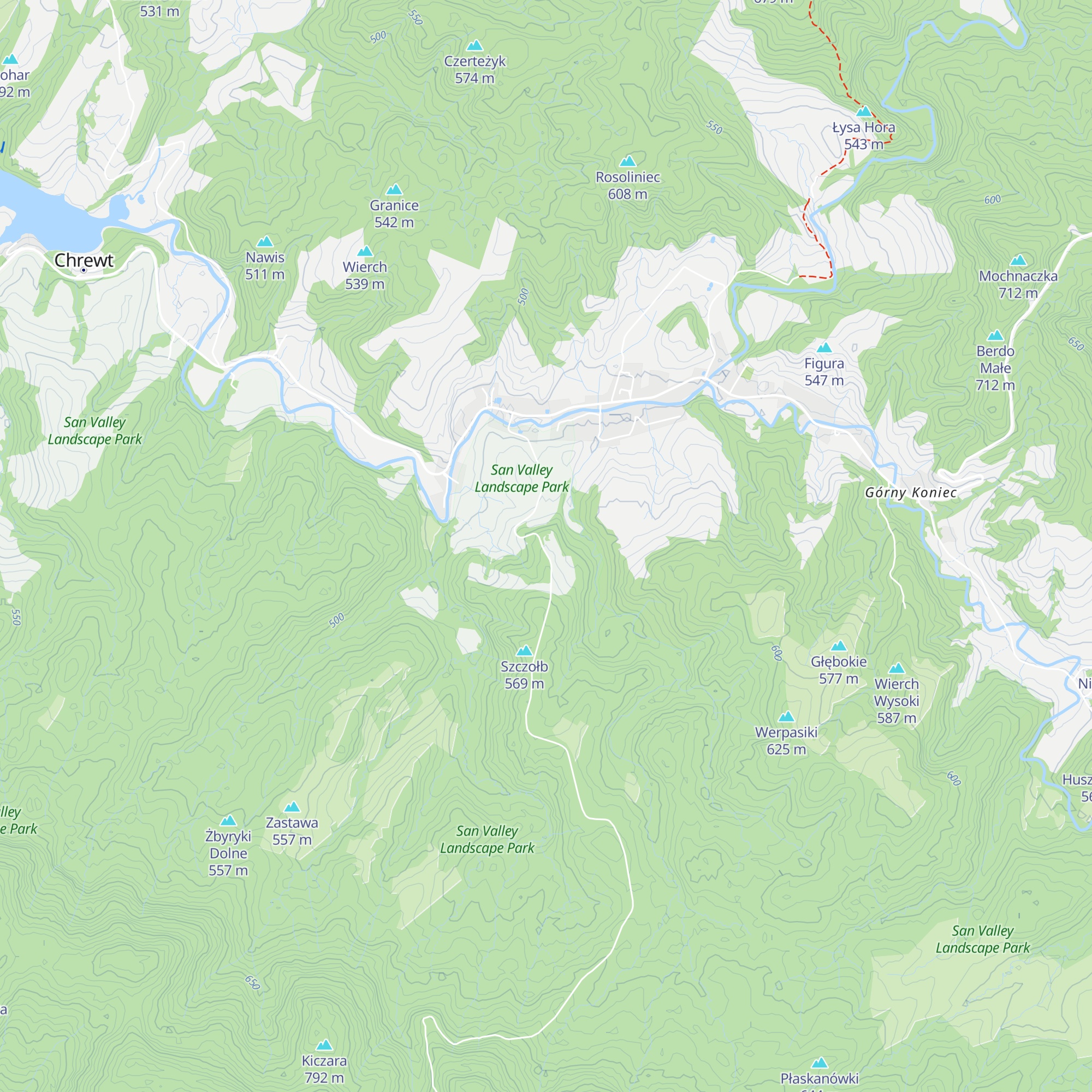 Telewizyjna Stacja Restransmisyjna TSR Polana *Szeroka Łąka* map