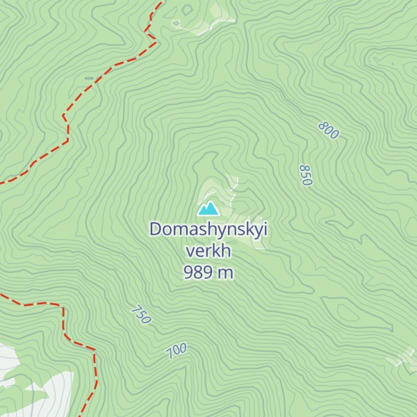 Map of Domashynskyi verkh