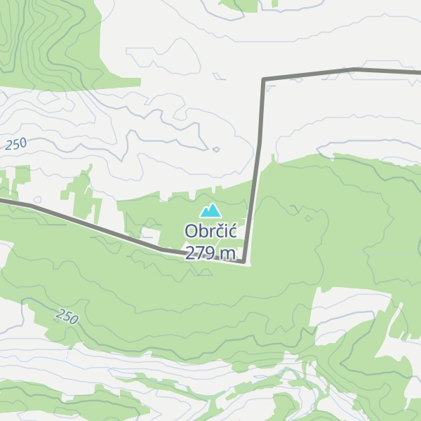 Map of Obrčić