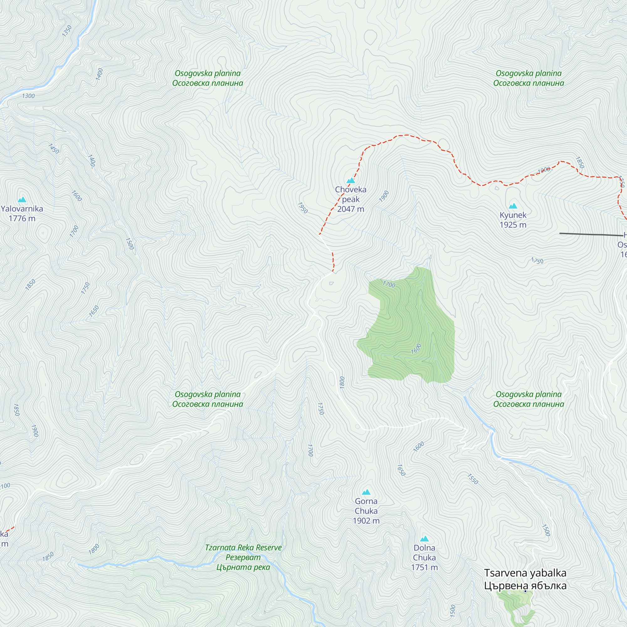 Zaslon Prevala map