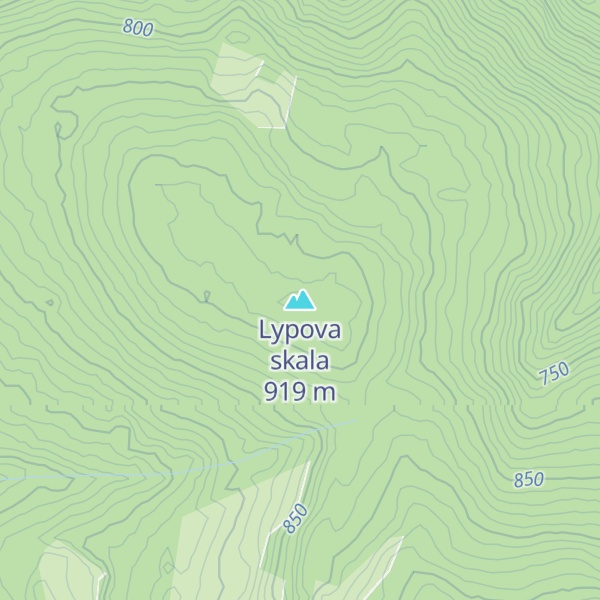 Map of Lypova skala