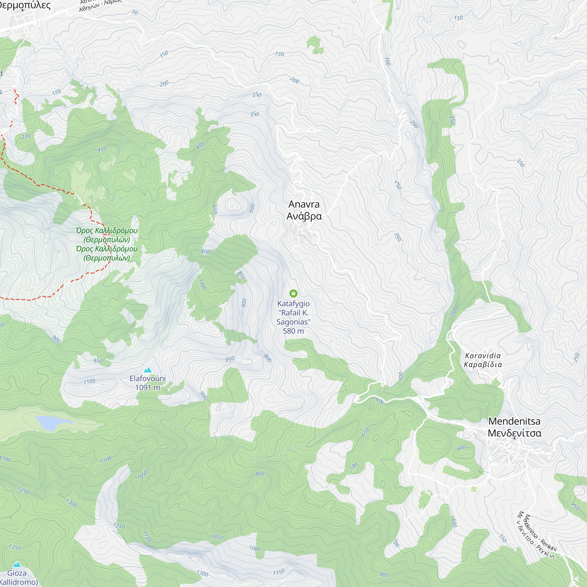 Katafygio "Rafail K. Sagonias" map