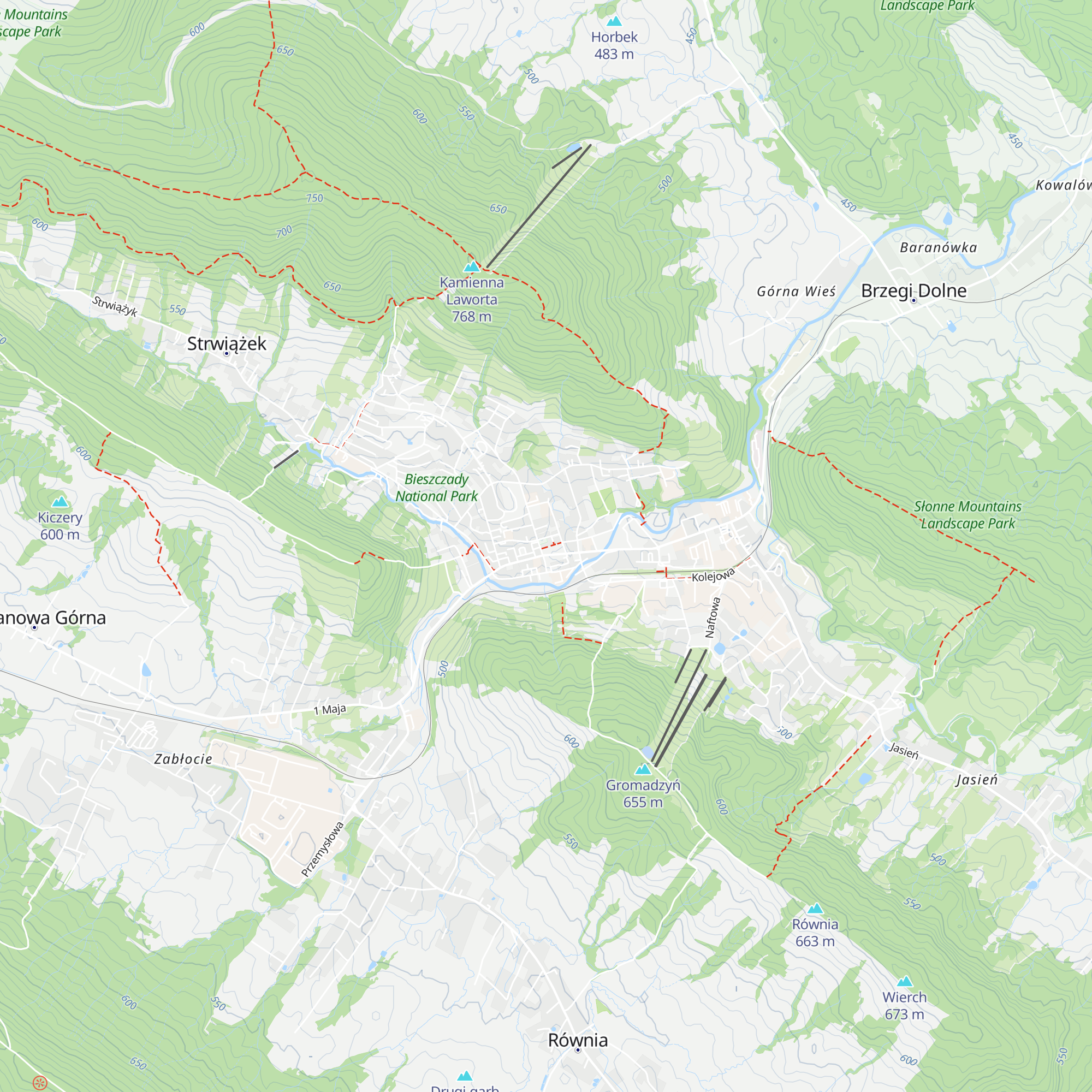 Bieszczadzkie Centrum Turystyki i Promocji map