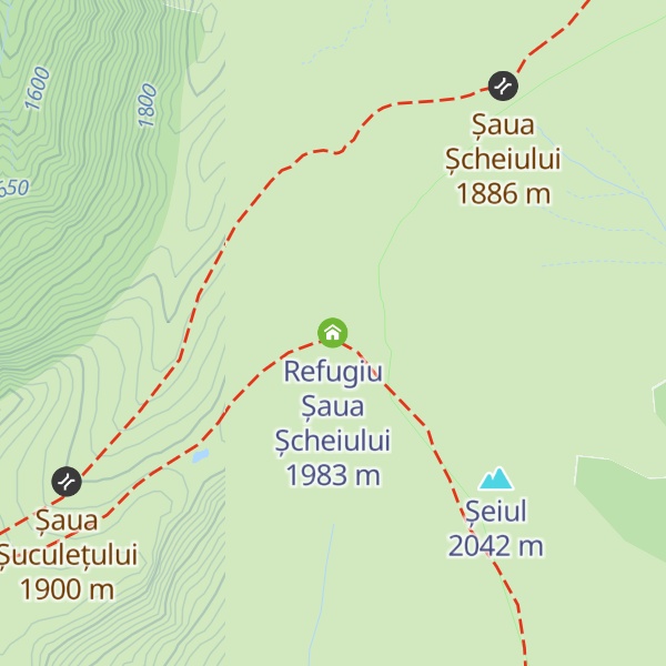 Map of Refugiu Șaua Șcheiului
