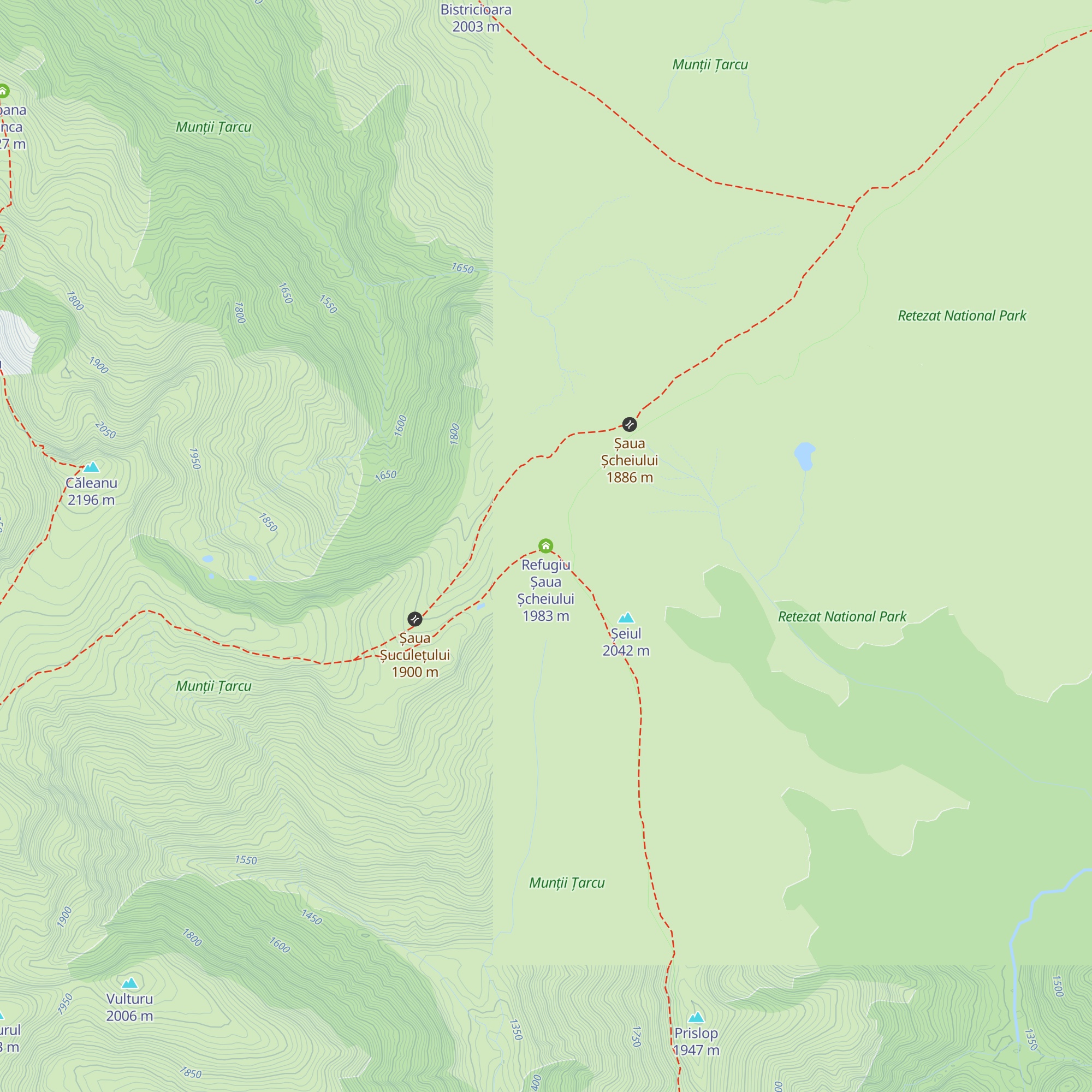 Refugiu Șaua Șcheiului map