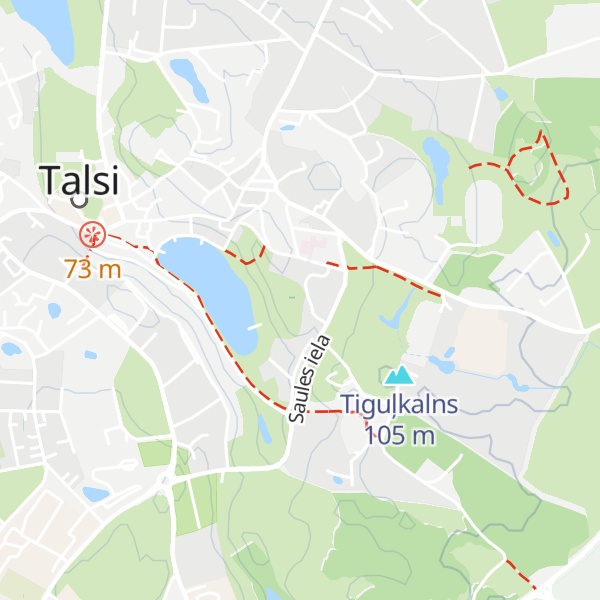 Map of Talsu pilskalns