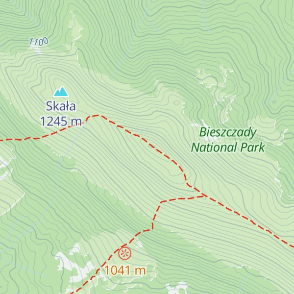 Map of Kruhly Wierch