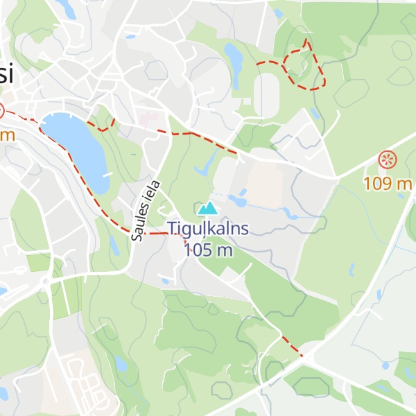 Map of Tiguļkalns