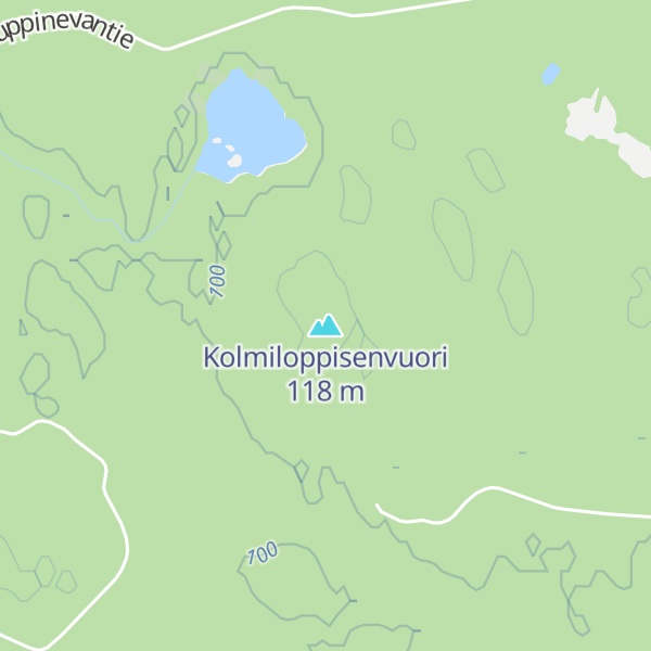Map of Kolmiloppisenvuori