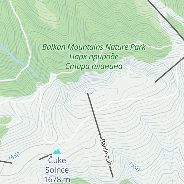Map of Babin zub