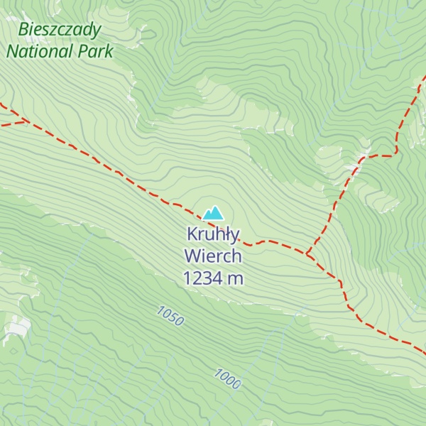 Map of Kruhły Wierch