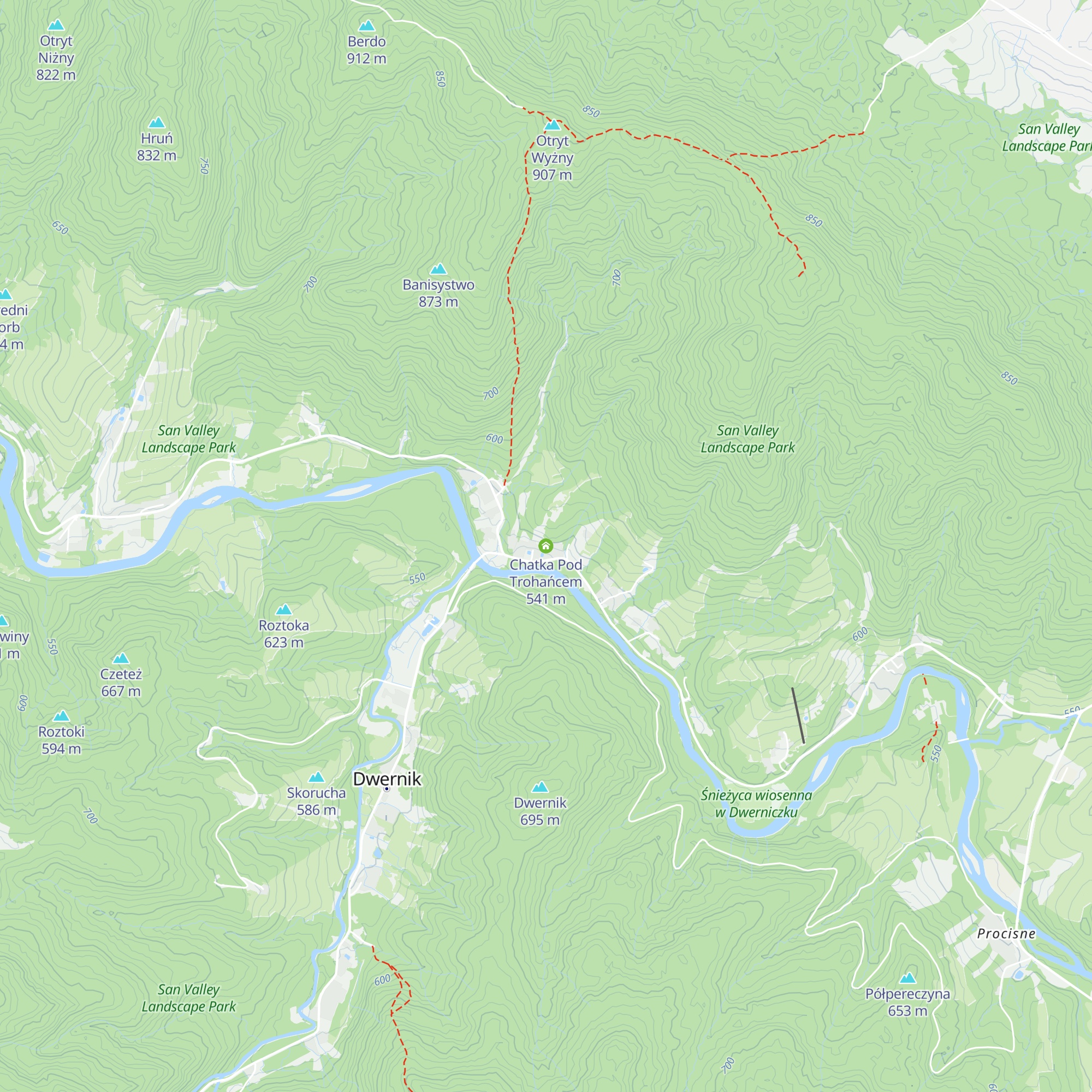 Chatka Pod Trohańcem map