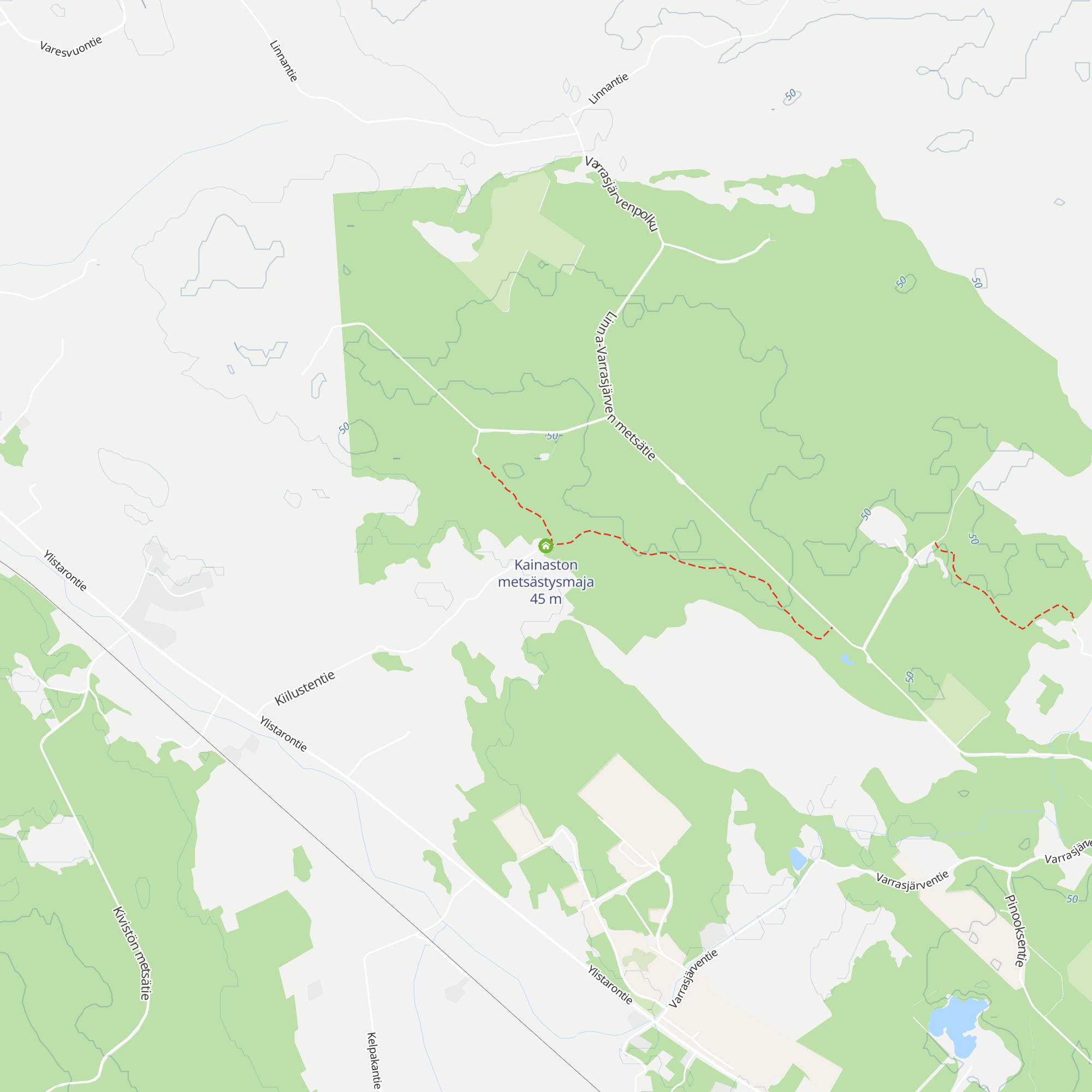 Kainaston metsästysmaja map
