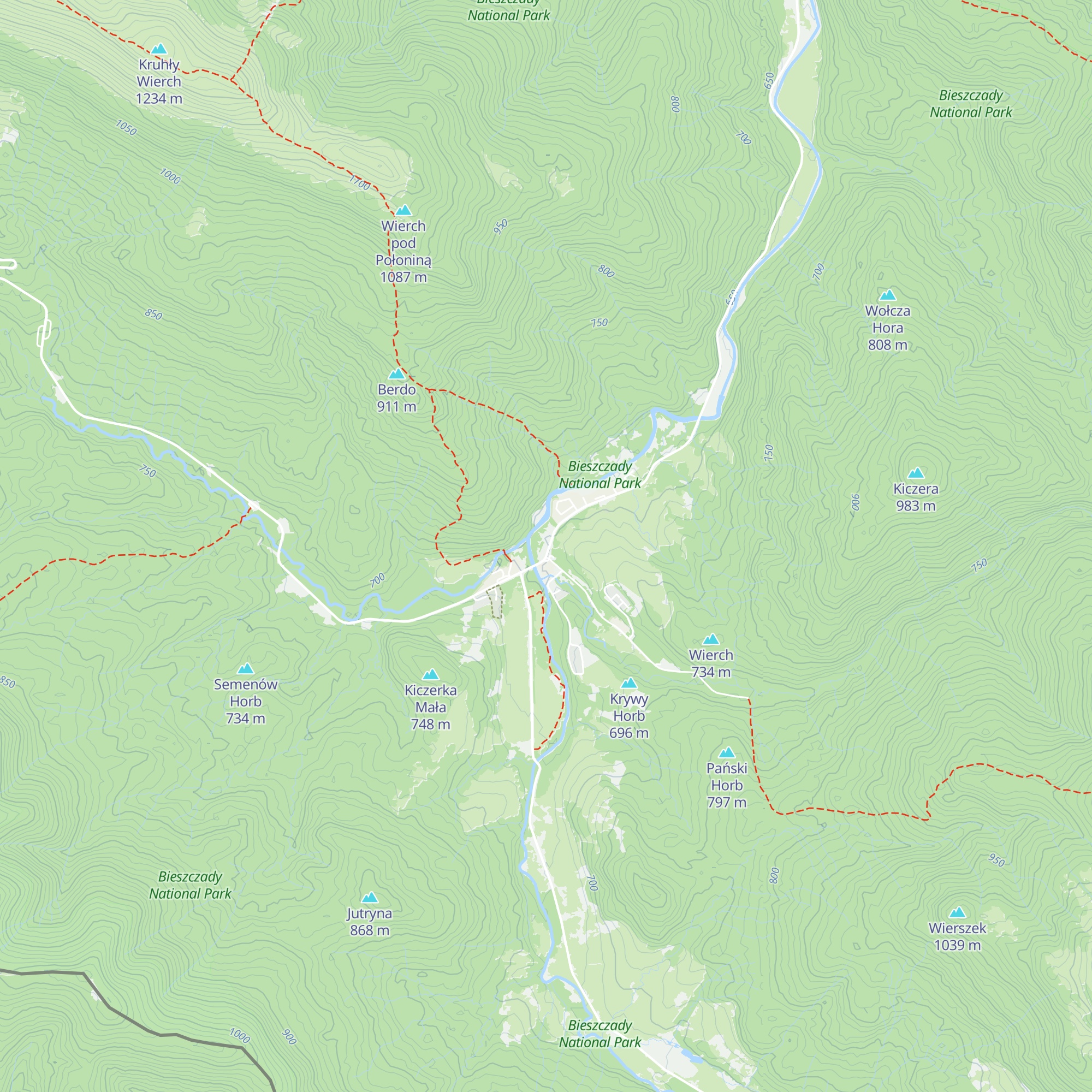 Chata Bieszczadzkie Anioły map