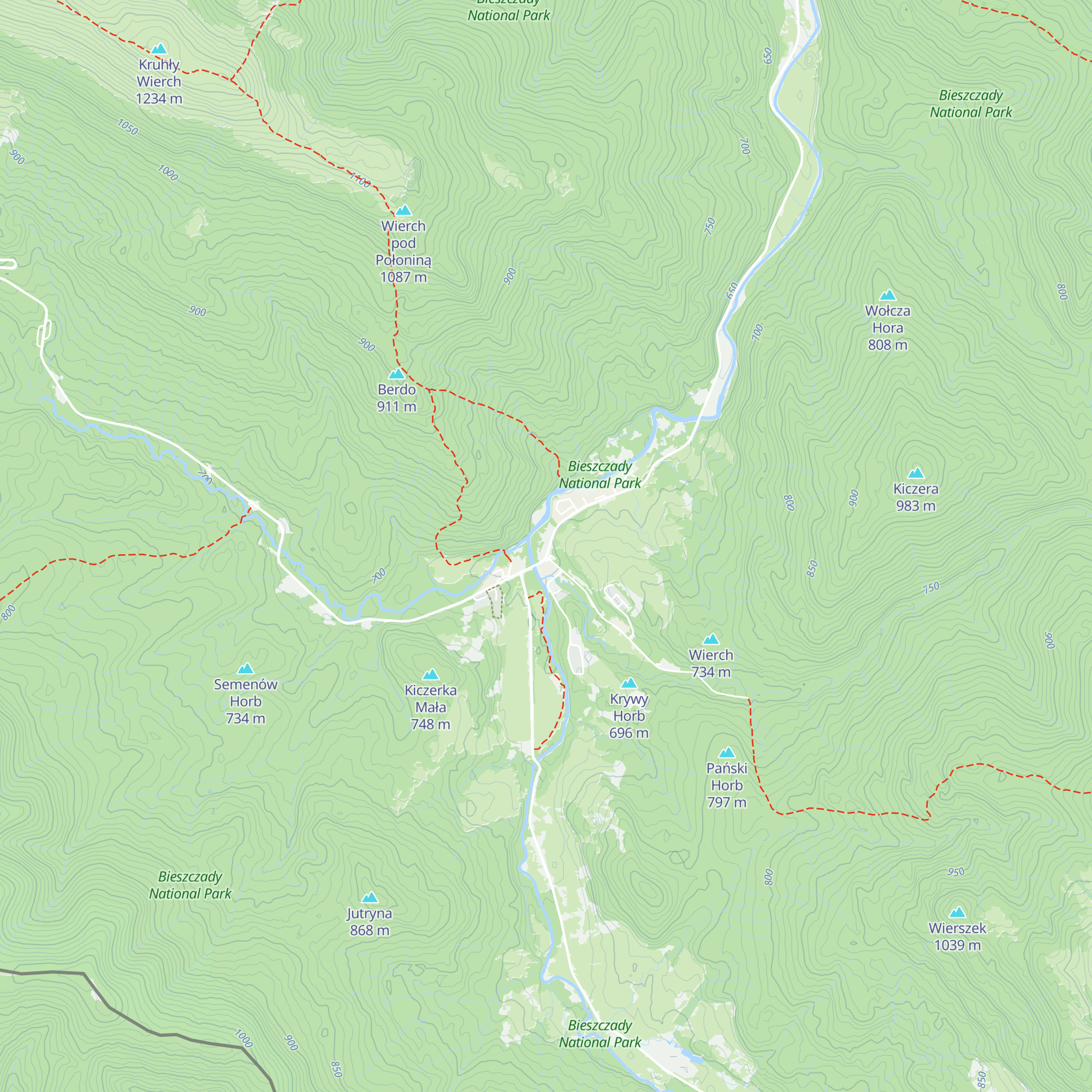 Chata Bieszczadzkie Anioły map