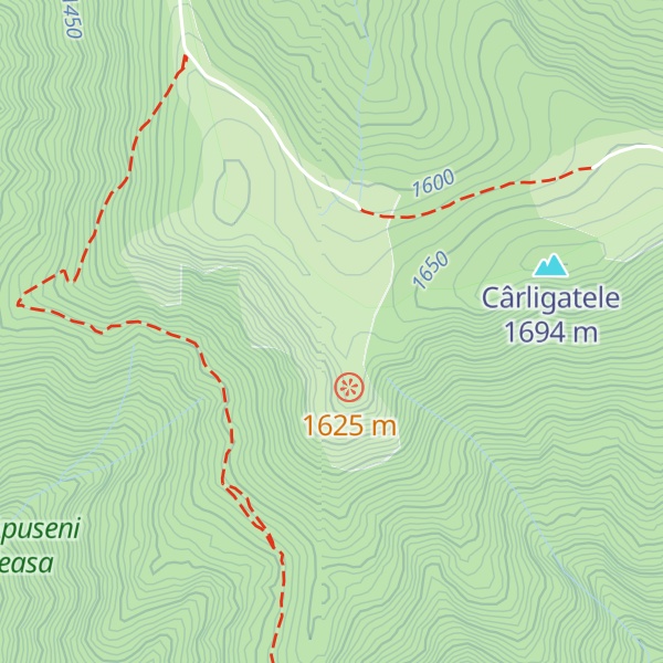 Map of Cornu Munților
