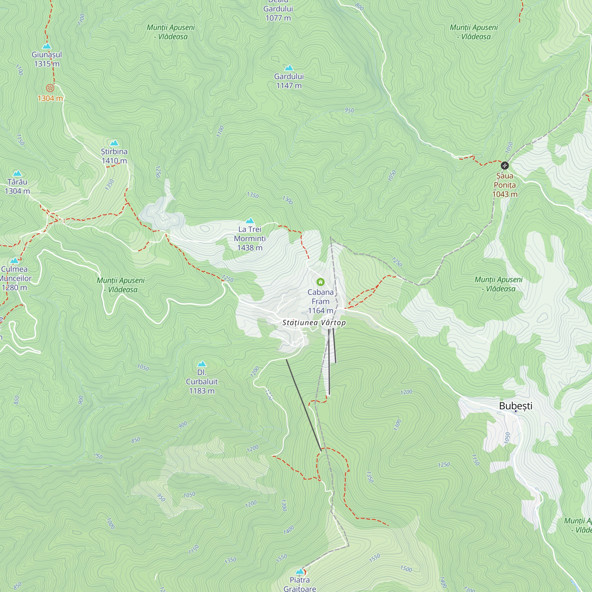 Cabana Malina Vartop map