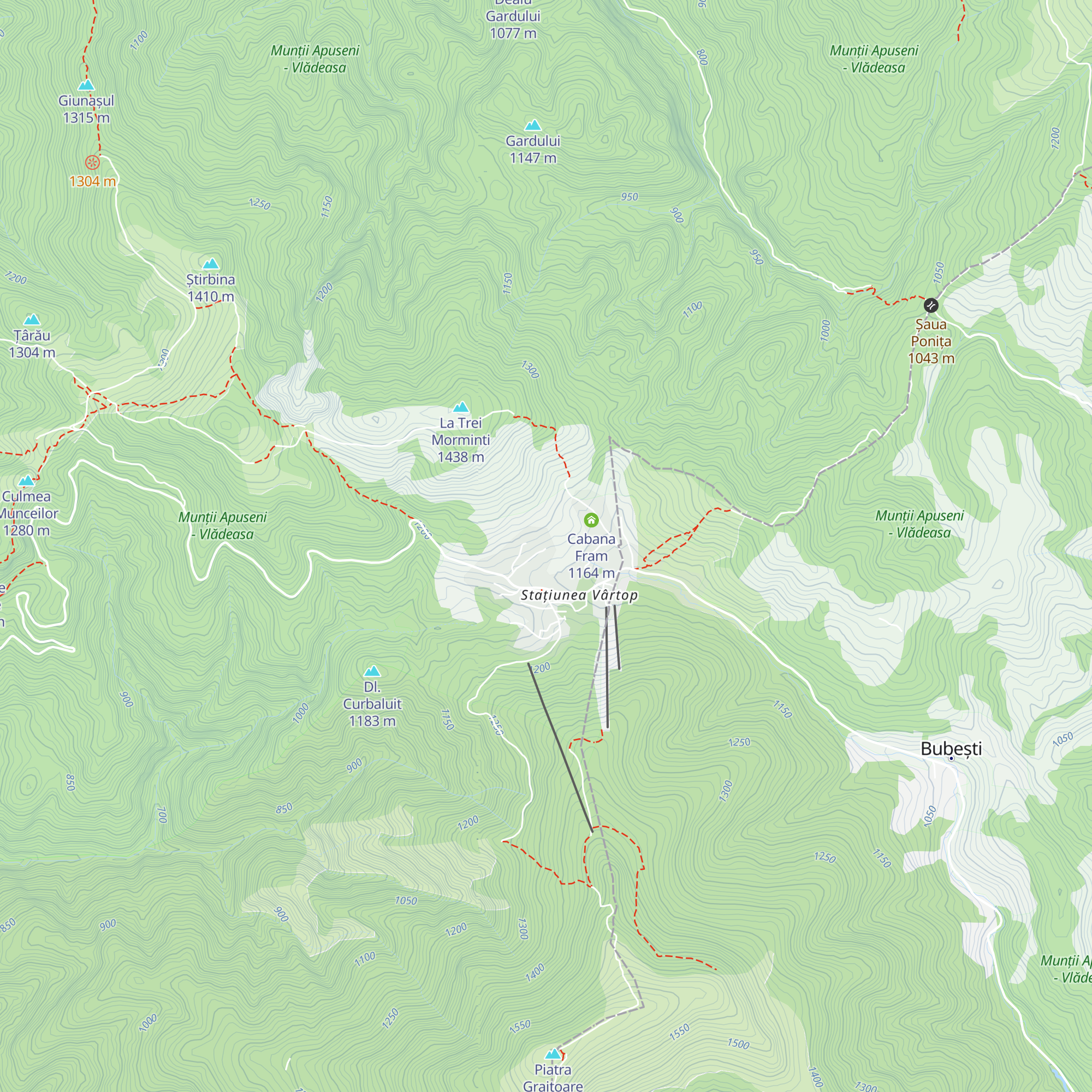 Cabana Malina Vartop map