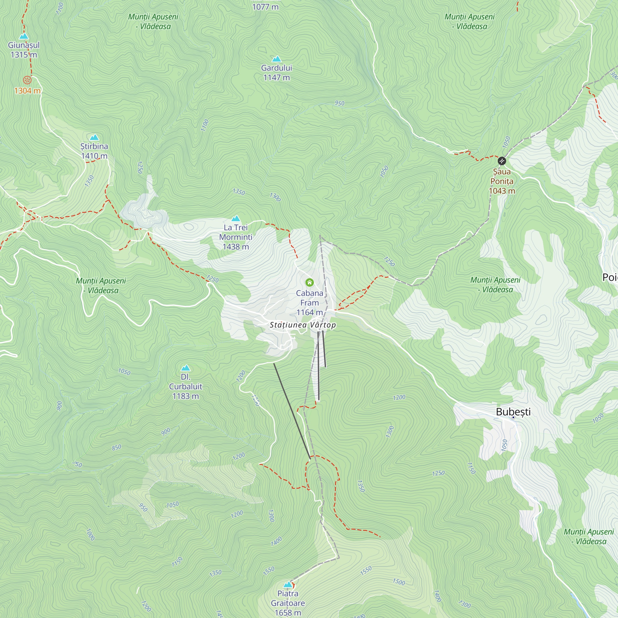 Cabana Apusenilor map