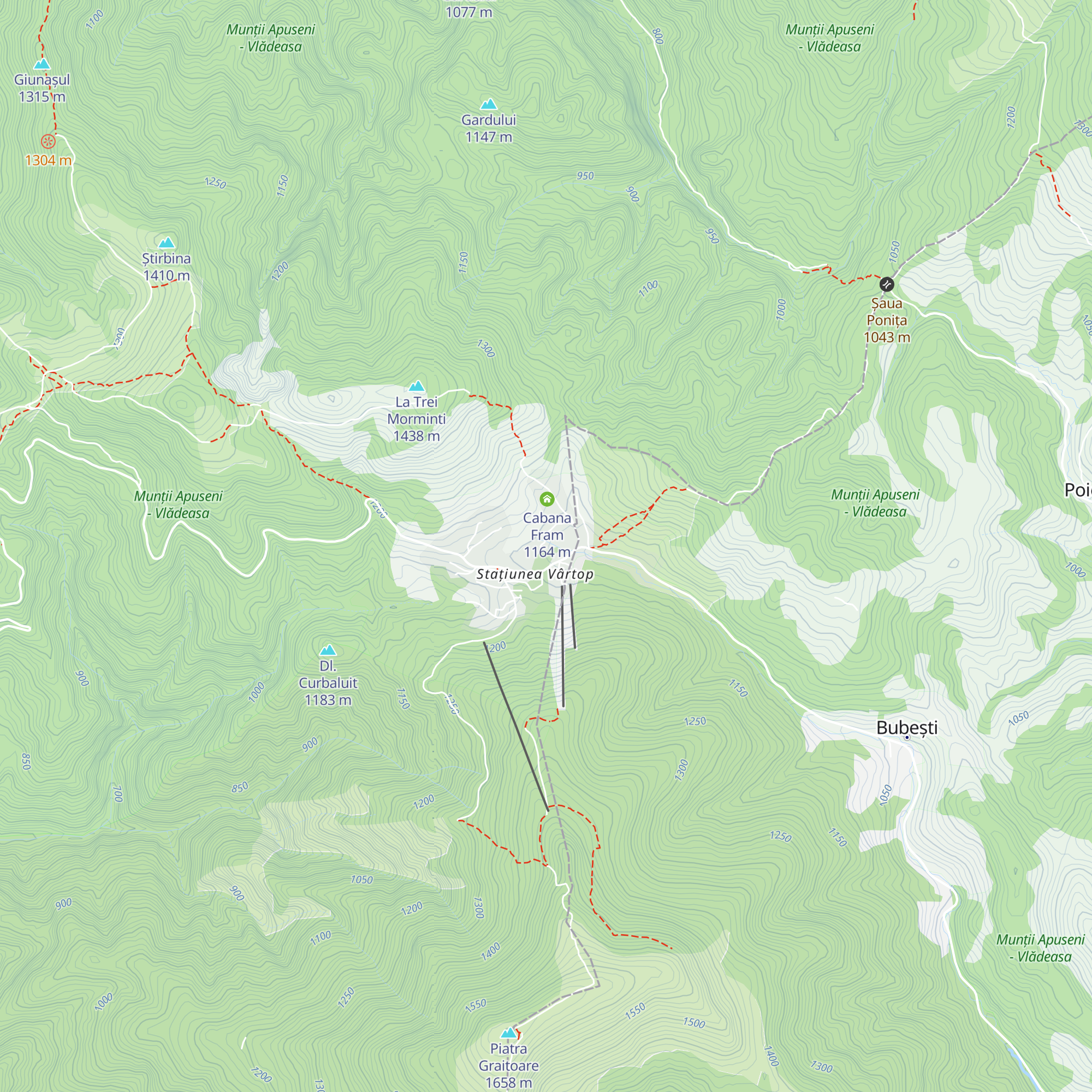 Cabana Apusenilor map