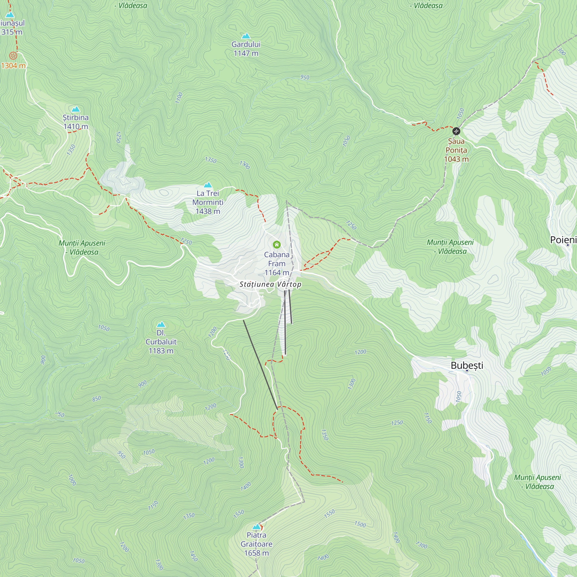 Cabana Vârtop map