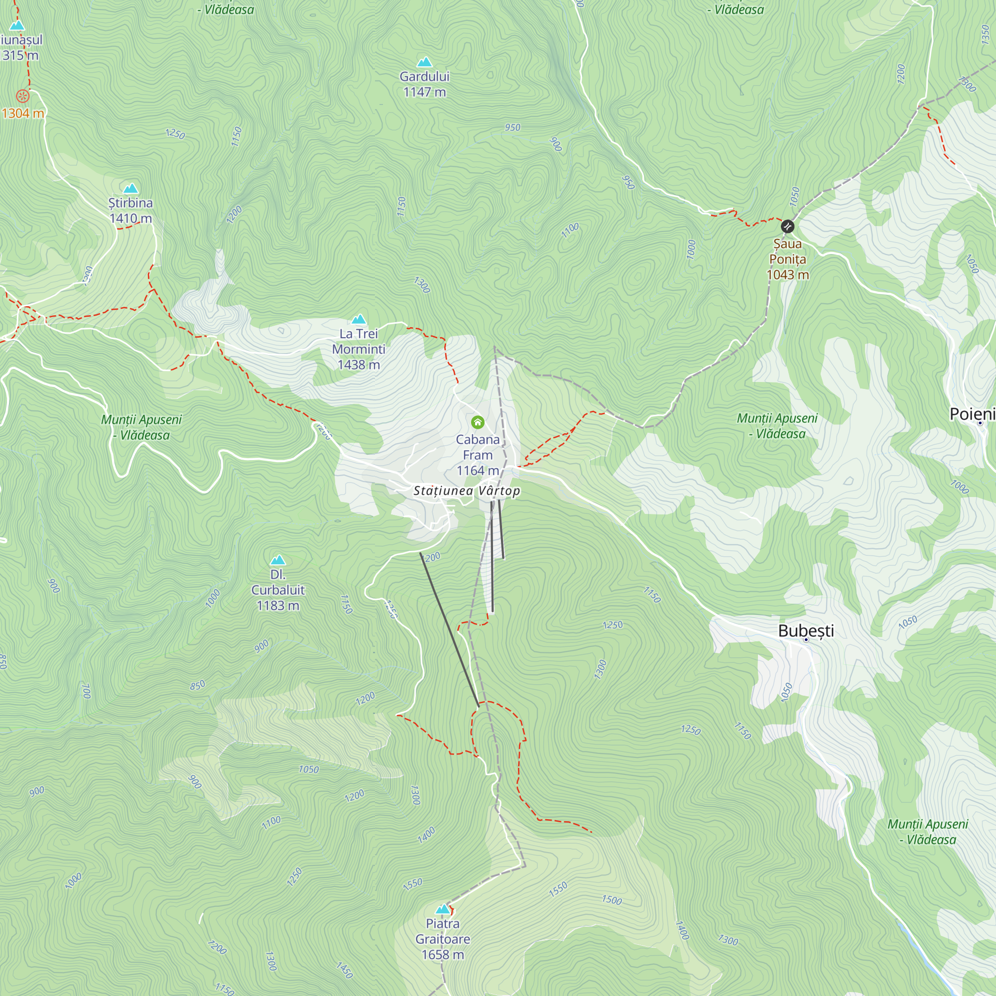Cabana Vârtop map