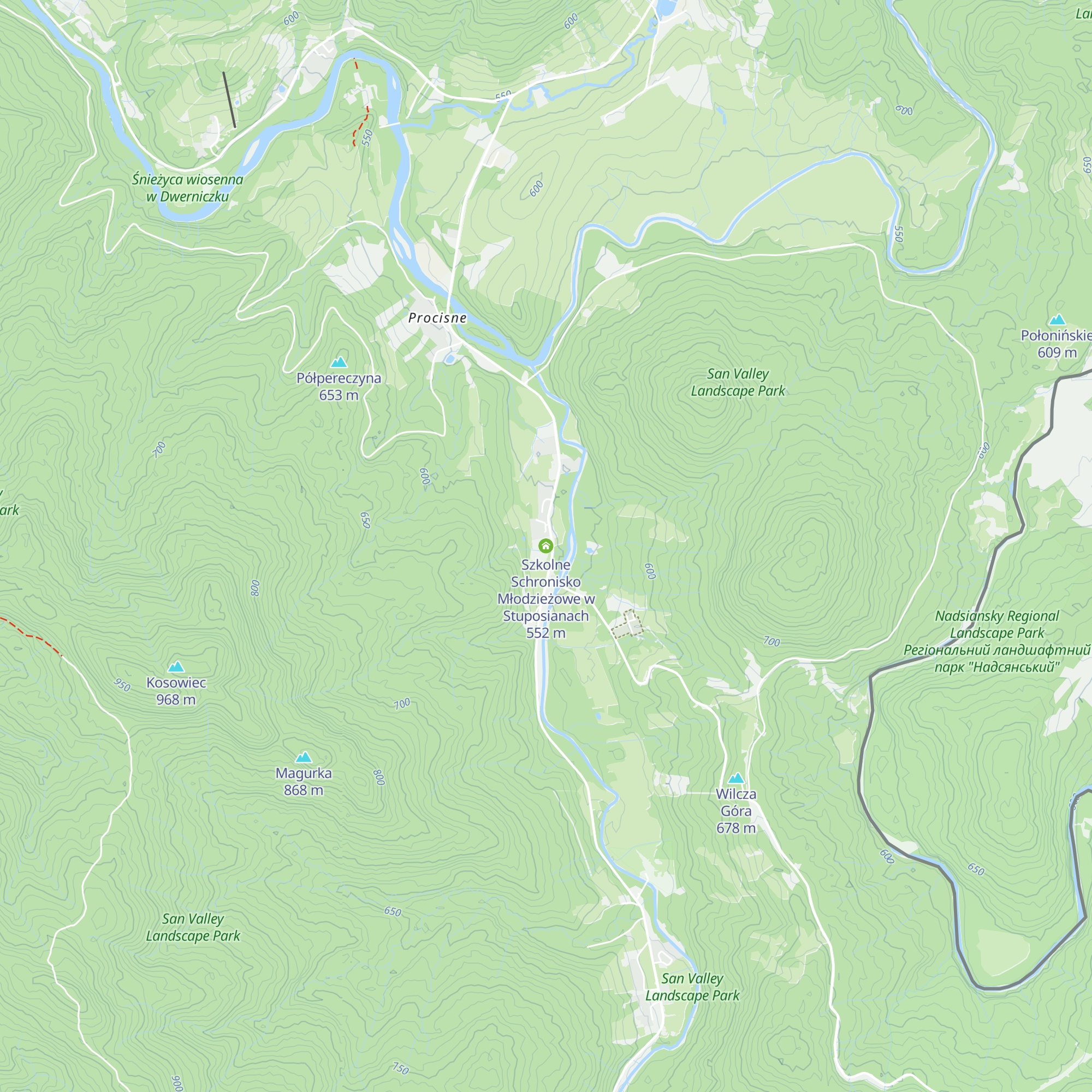 Szkolne Schronisko Młodzieżowe w Stuposianach map