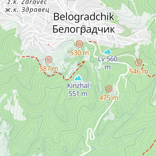 Map of Kinzhal