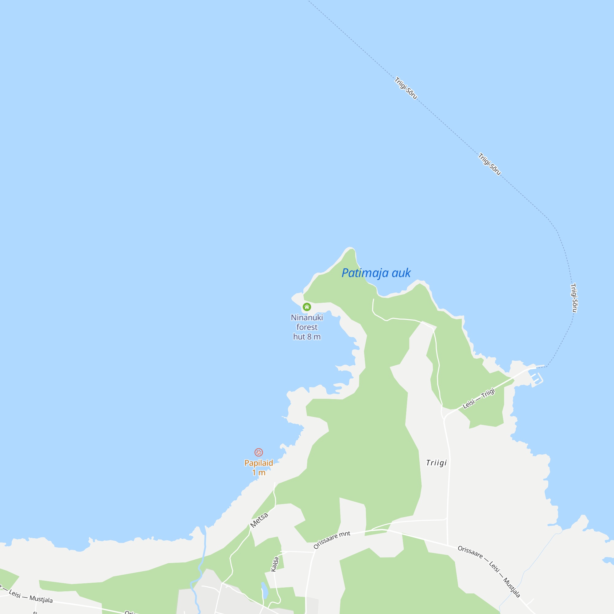 Ninanuki forest hut map