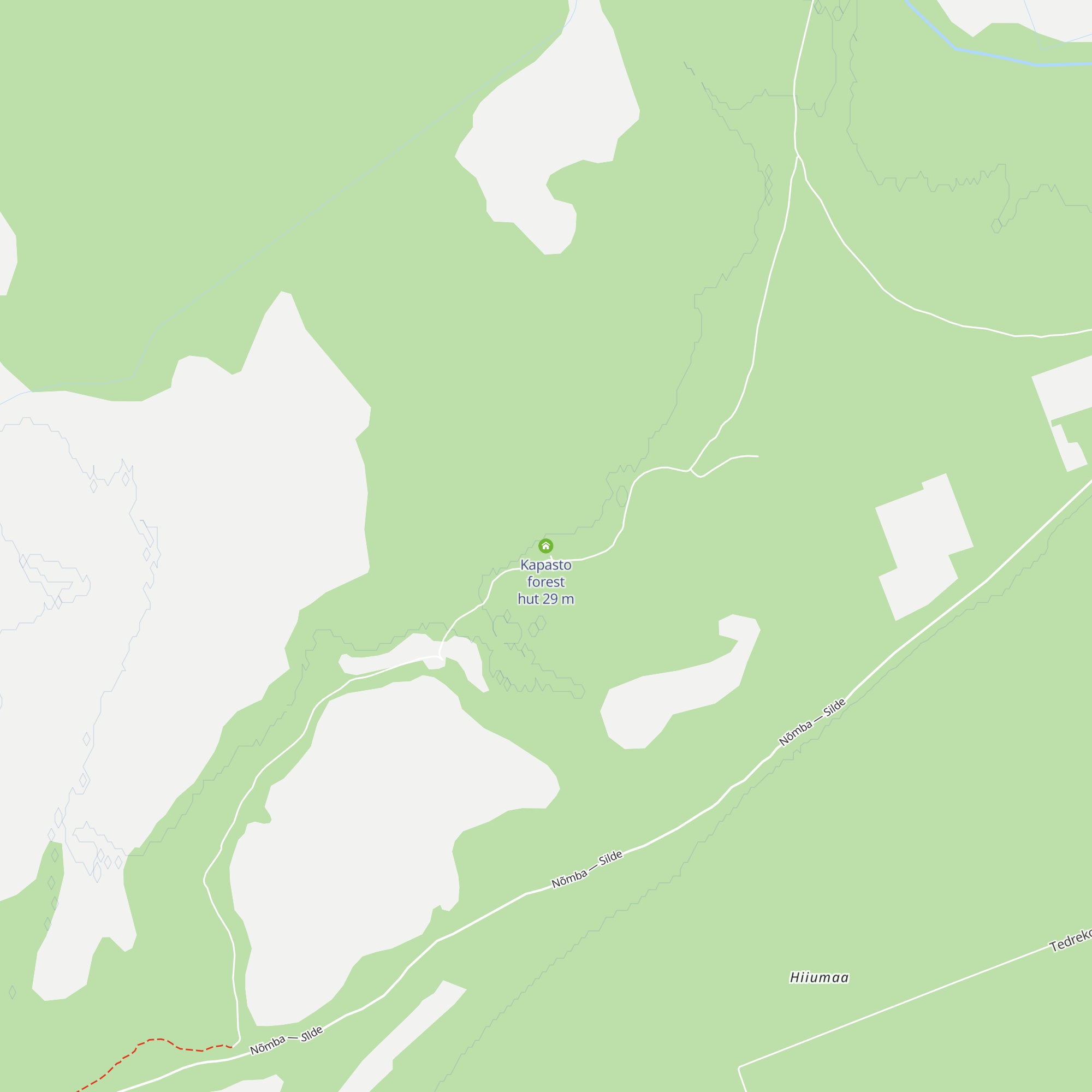 Kapasto forest hut map