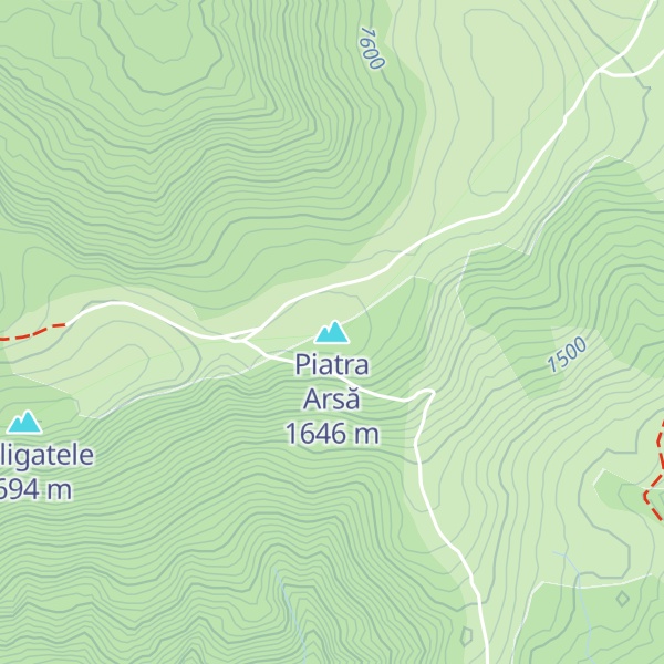 Map of Piatra Arsă