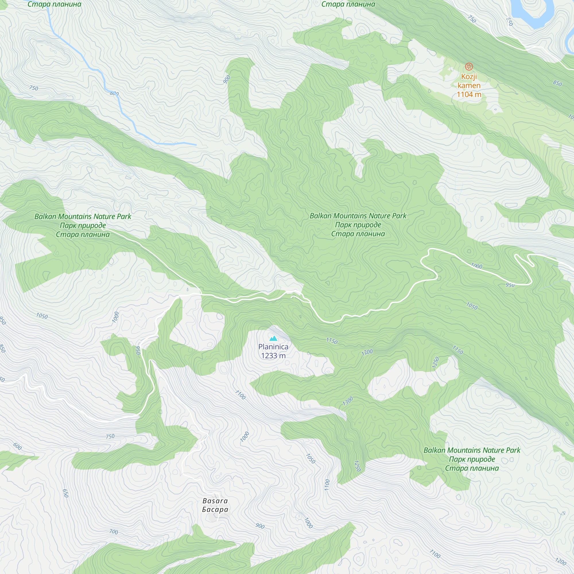 Planinarski dom ski staza map