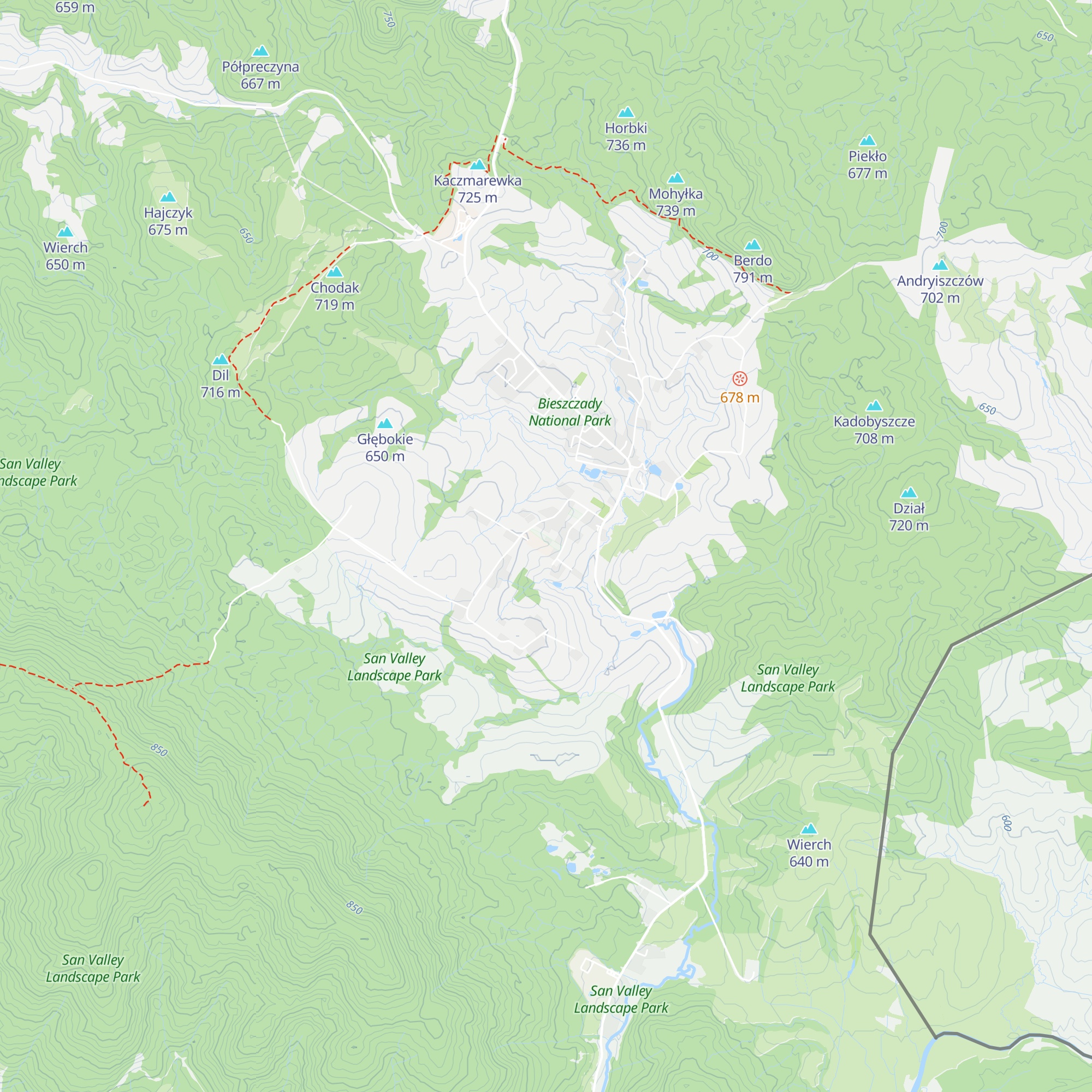 Chata Bojkowska map