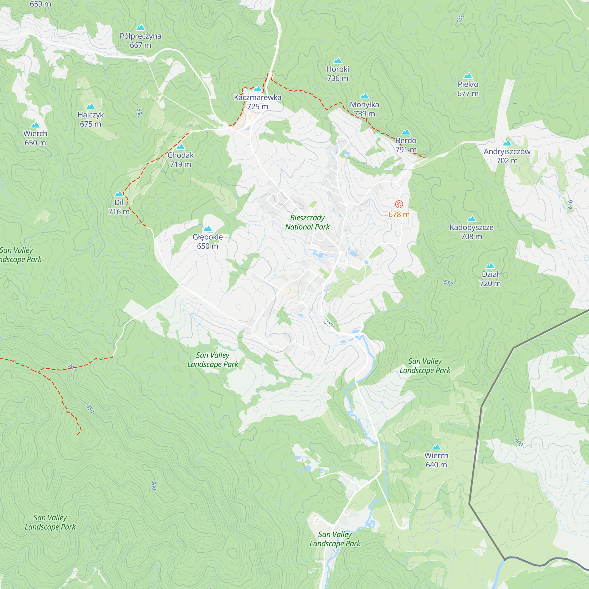Chata Bojkowska map