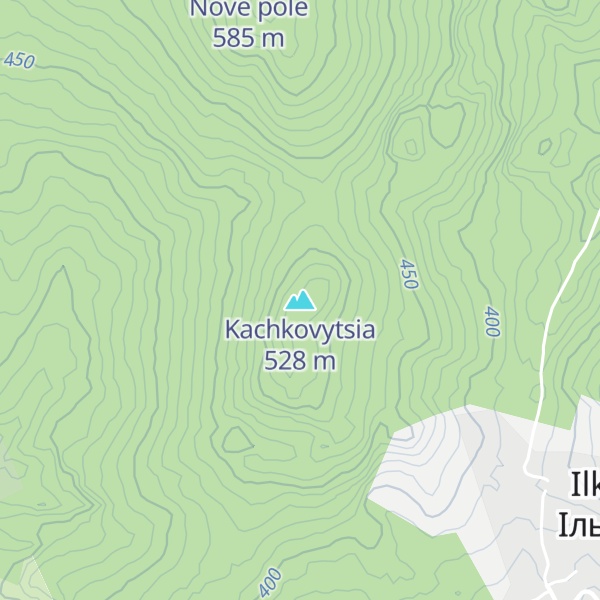 Map of Kachkovytsia