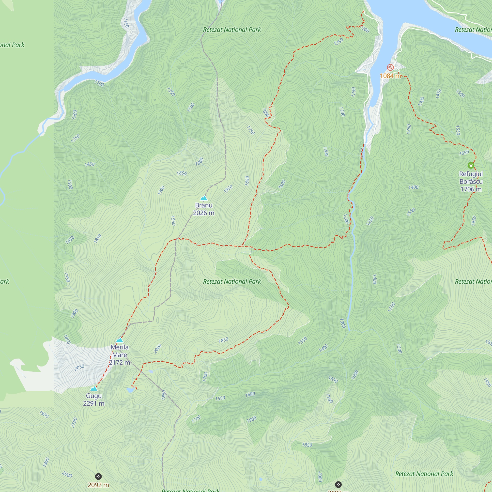 Refugiul Branu (Gugu) map