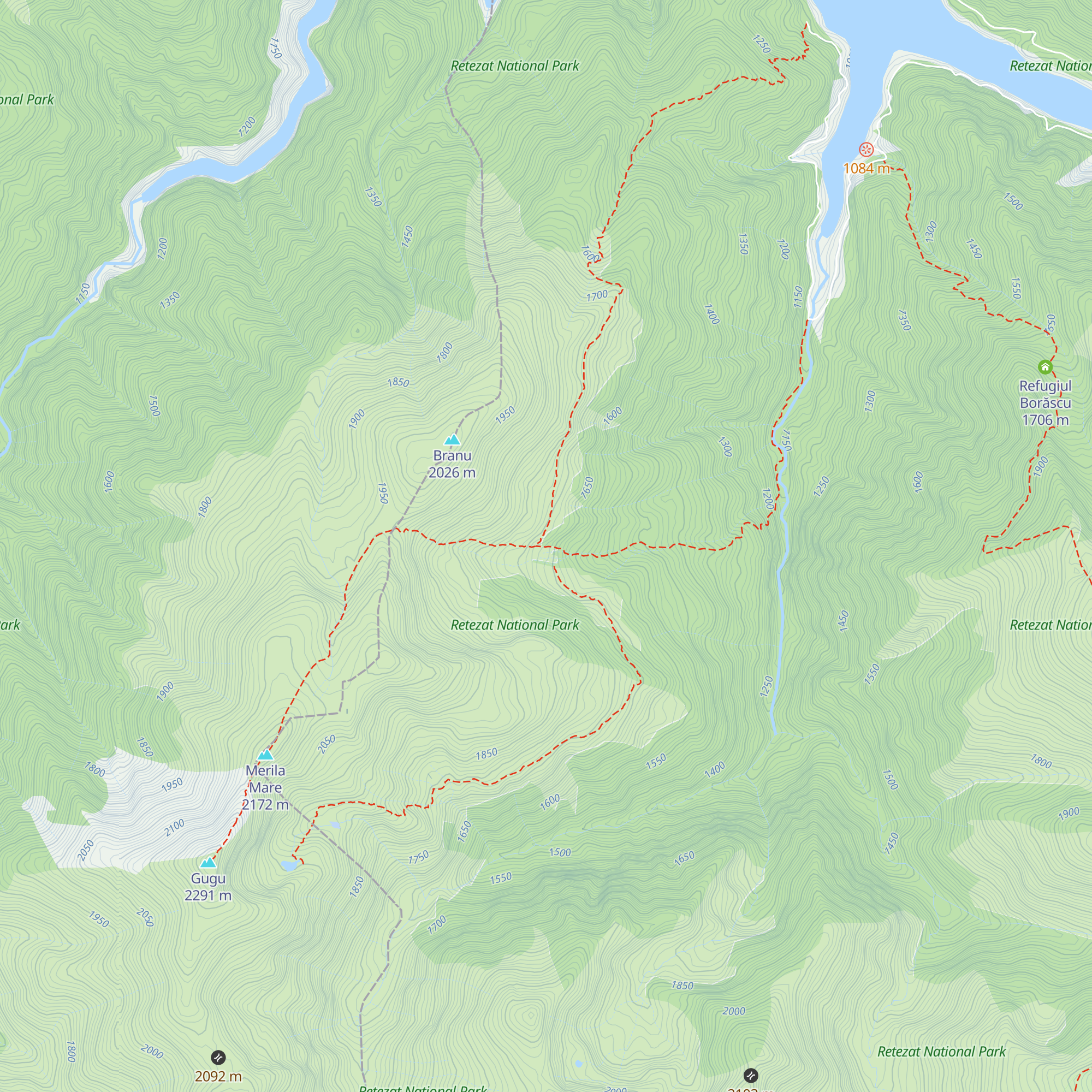 Refugiul Branu (Gugu) map