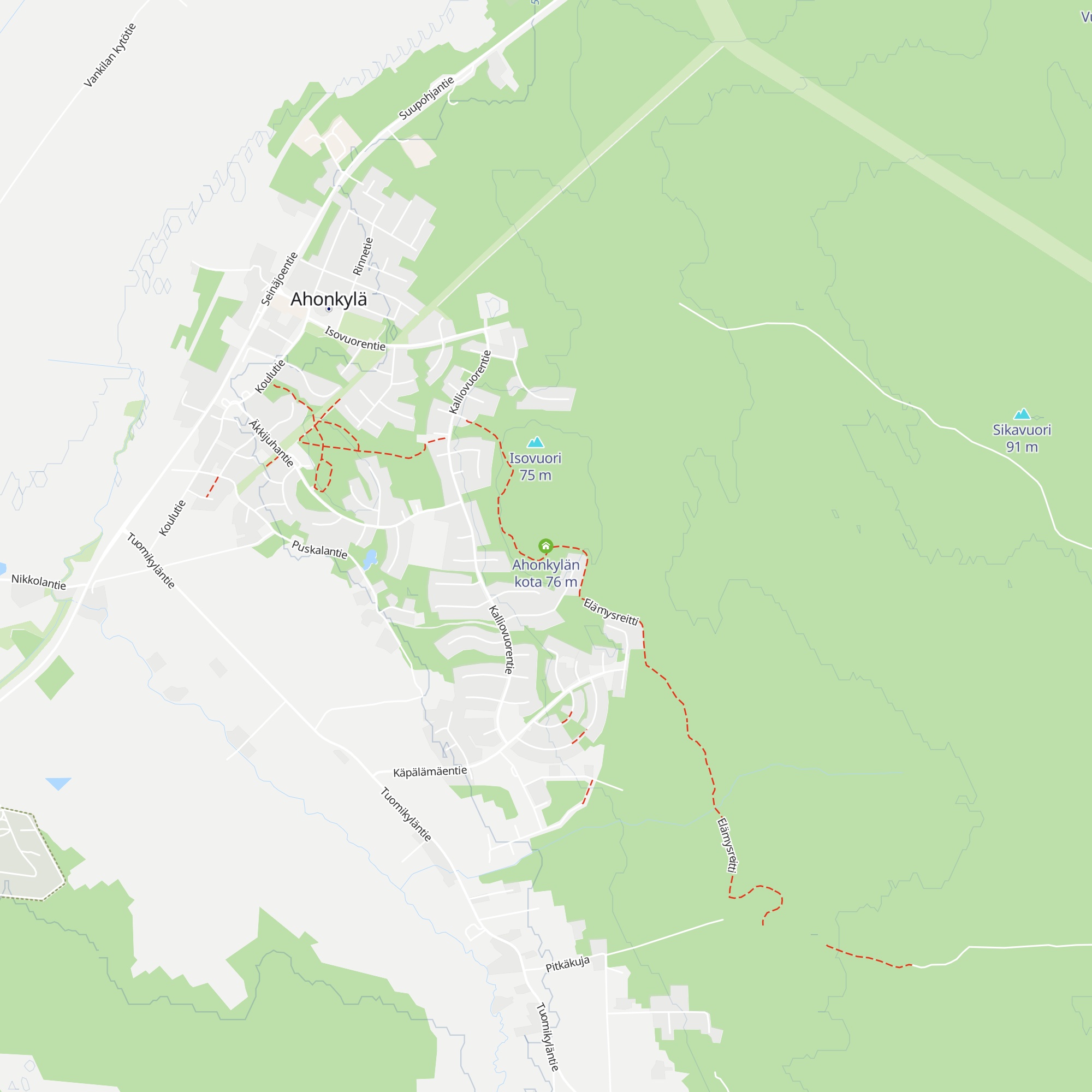 Ahonkylän kota map