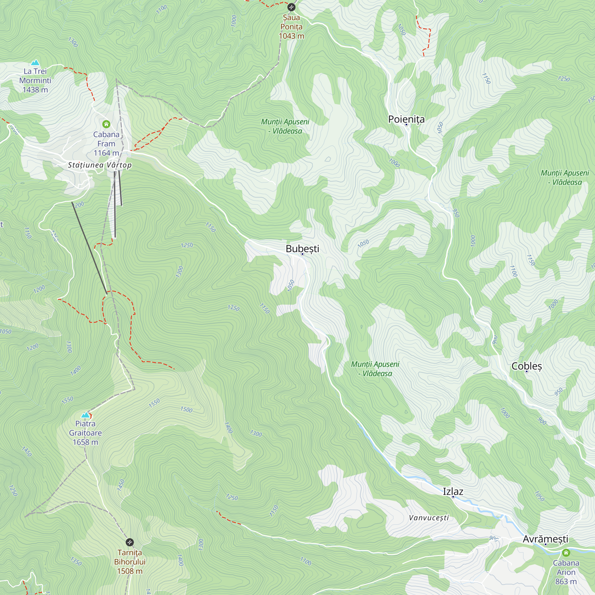 Cabana Cota 1000 Arieșeni map
