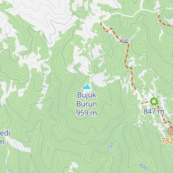 Map of Bujuk Burun
