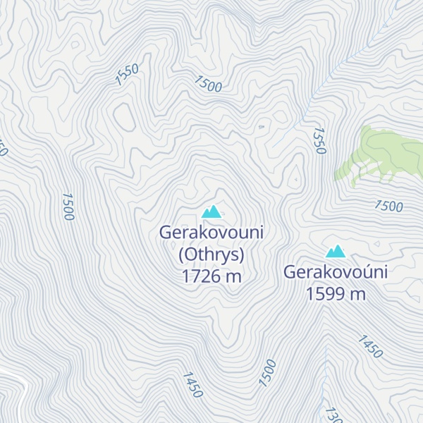 Map of Gerakovouni (Othrys)