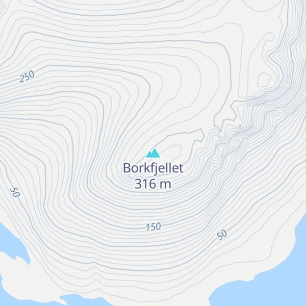 Map of Borkfjellet
