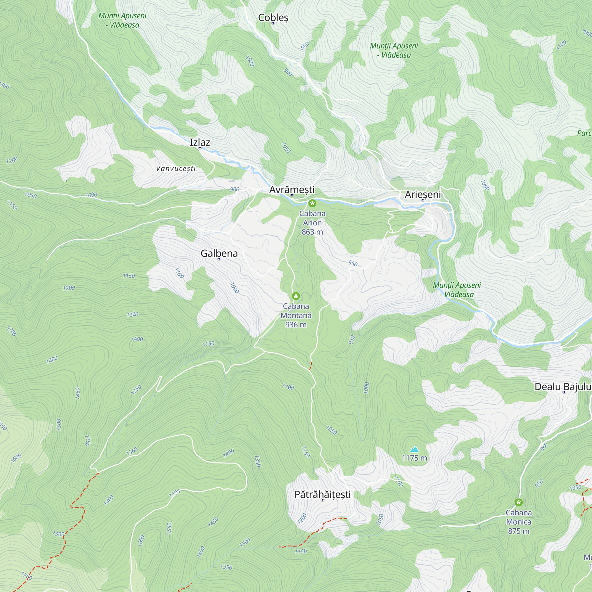 Cabana Montană map