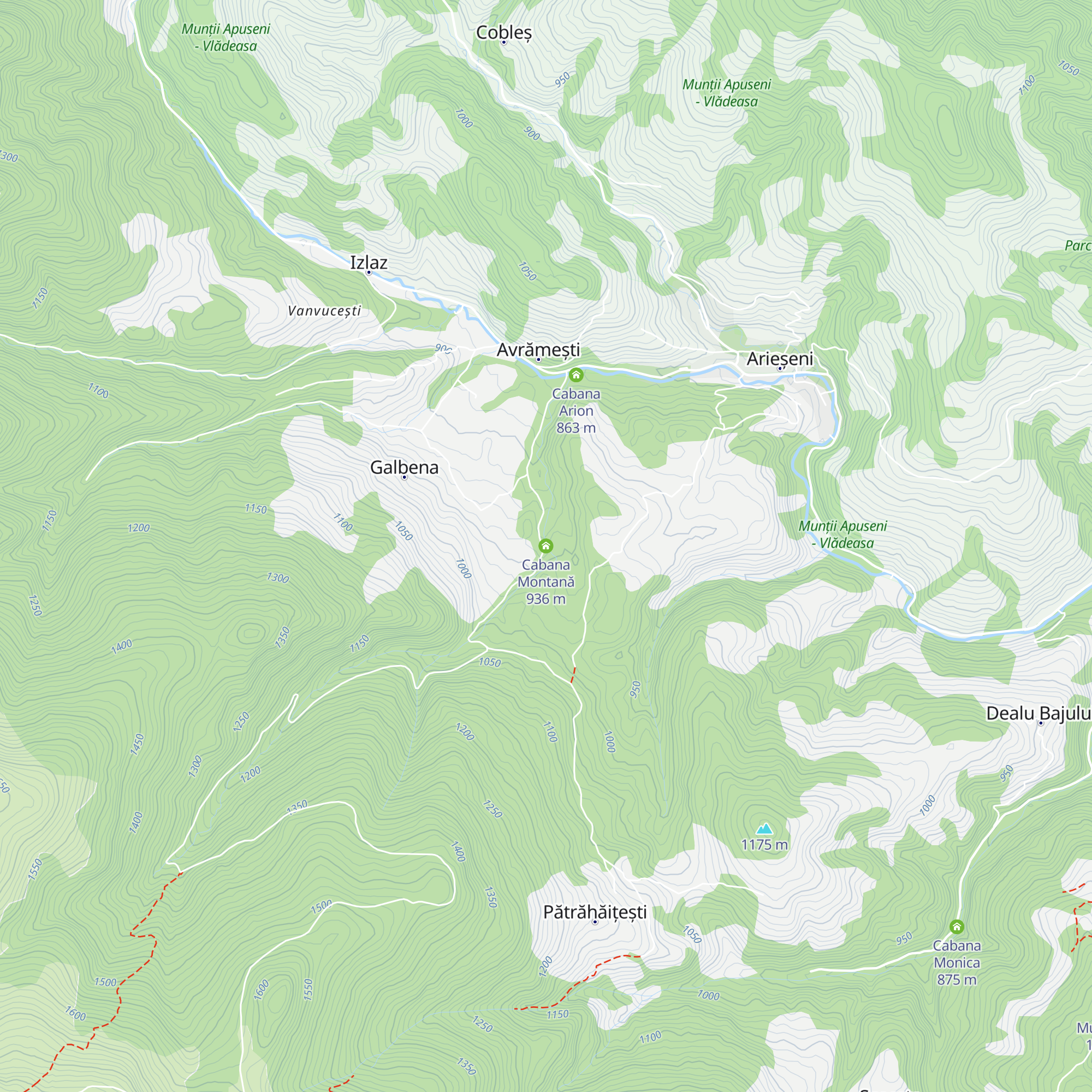 Cabana Montană map