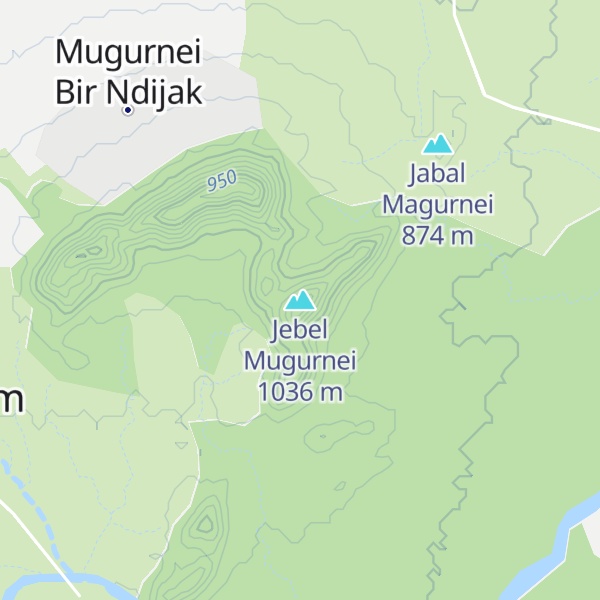 Map of Jebel Mugurnei