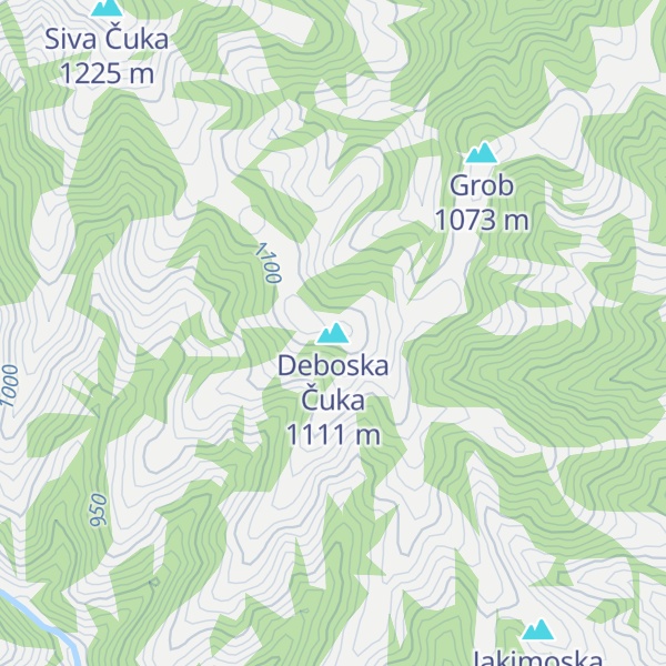 Map of Deboska Čuka