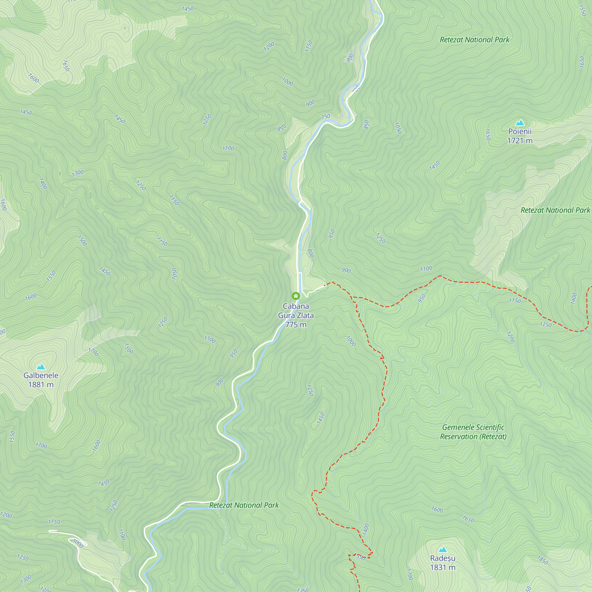 Cabana Gura Zlata map