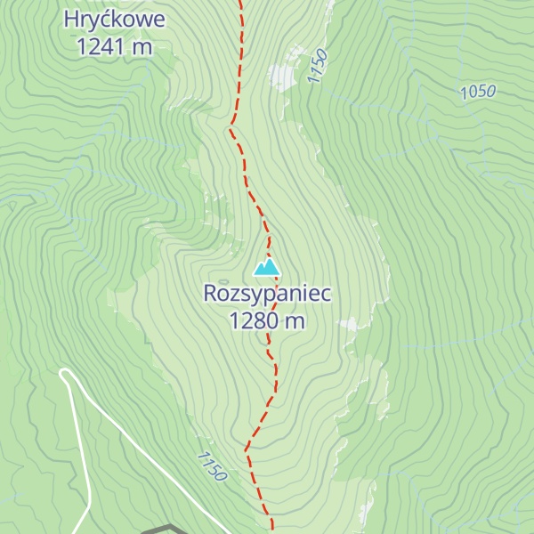 Map of Rozsypaniec