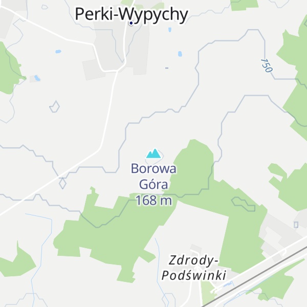 Map of Borowa Góra
